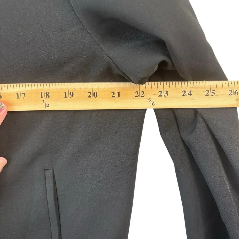 Crosby‎ Womens Jacket Black Large Zip Up Bomber Style Business Casual Stretch